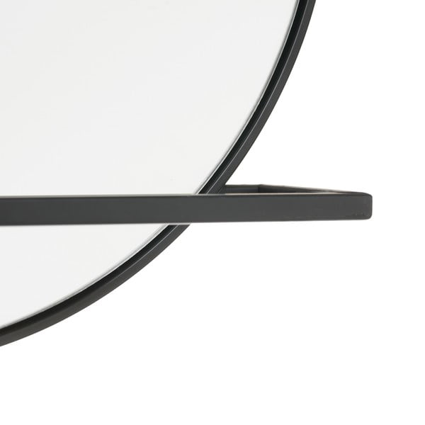 Oglindă de perete cu raft ø 50 cm – Ixia-image-1