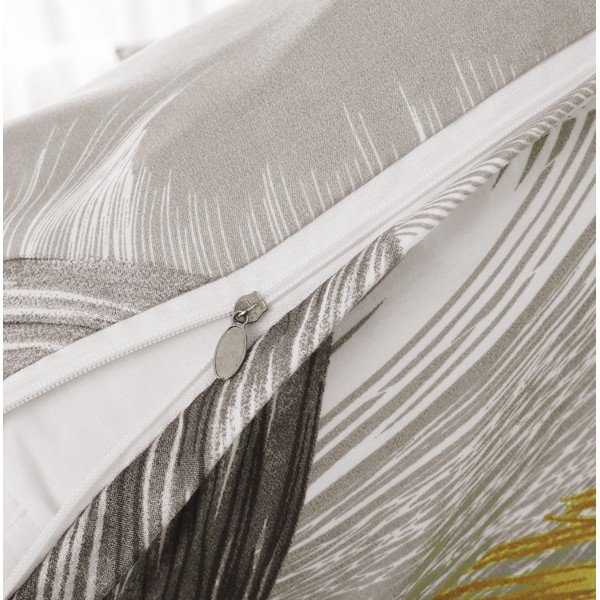 Lenjerie de pat galben-gri din micro satin 140x200 cm 6 piese Naomi - My House-image-3