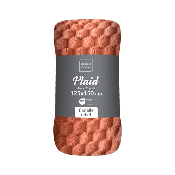 Pătură teracotă din microflanel 125x150 cm Mini Frosty – douceur d'intérieur-image-4