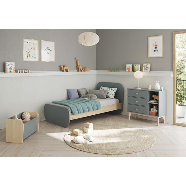 Bibliotecă de copii verde prăfuit 70x42x35 cm Esteban – Marckeric-image-1