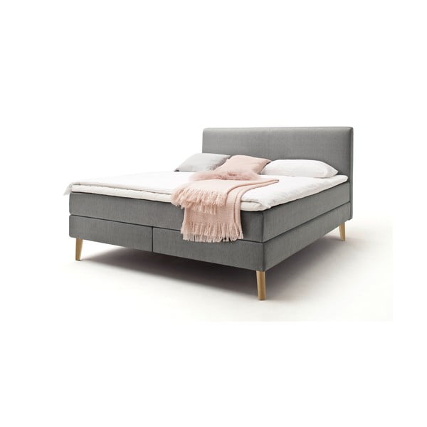 Pat boxspring gri/maro 180x200 cm Greta – Meise Möbel-image-2