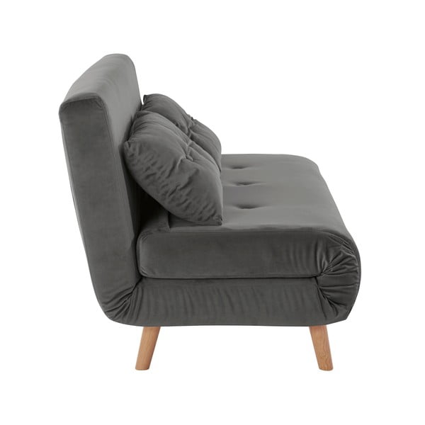 Canapea gri cu tapițerie din catifea 125 cm Magalli - Støraa-image-1