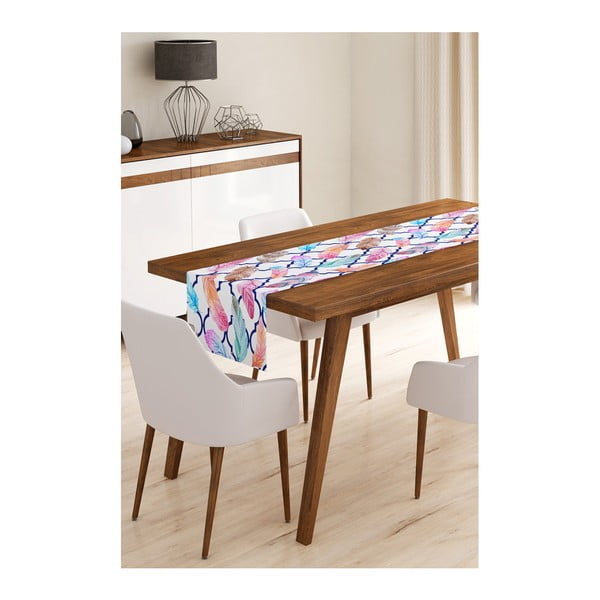 Napron din microfibră pentru masă Minimalist Cushion Covers Color Feathers, 45 x 145 cm