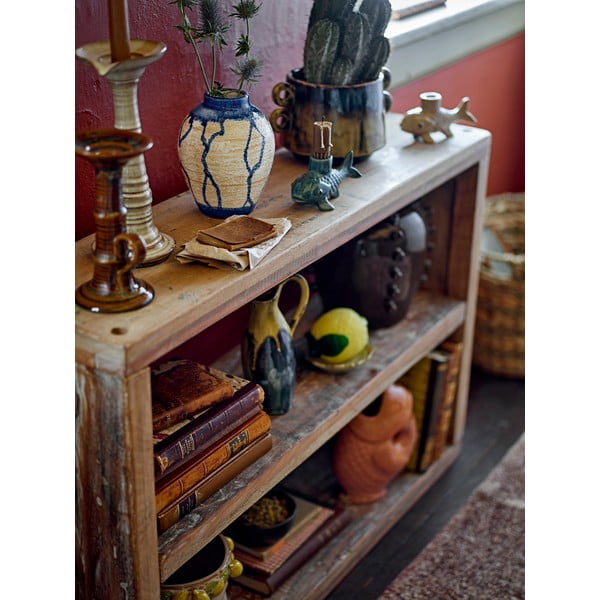 Vază albastră/crem din gresie (înălțime 16 cm) Avon – Bloomingville-image-2