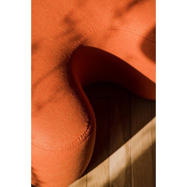 Puf teracotă cu tapițerie din lână Ü – noo.ma-image-2