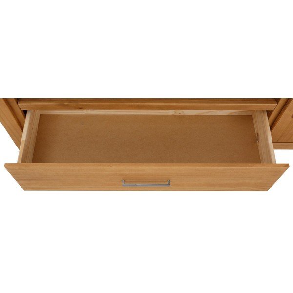 Masă TV în culoare naturală din lemn masiv de pin 160x55 cm Celia - Støraa-image-3