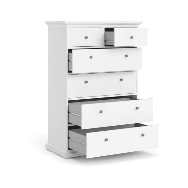 Comodă albă înaltă 96x140 cm Paris – Tvilum-image-4