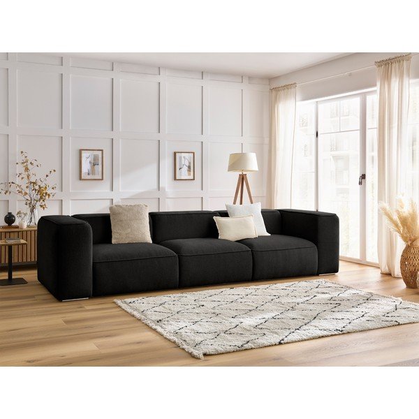 Canapea neagră 345 cm Zephyr – Bobochic Paris-image-1