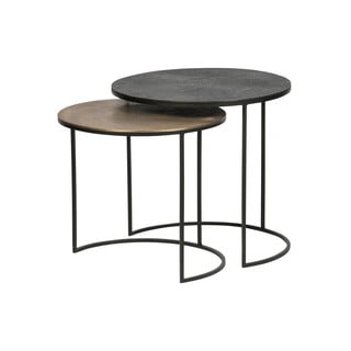 Set 2 măsuțe auxiliare WOOOD Fara, ø 55 cm