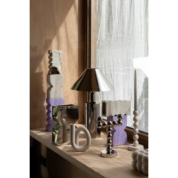 Veioză argintie din metal cu abajur din metal (înălțime 53 cm) Wonders – Zuiver-image-2