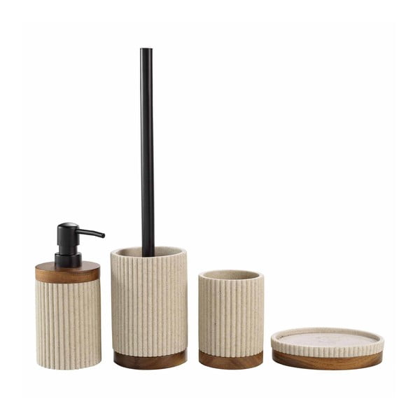 Suport pentru periuța de dinți bej din polirășină Niagara – douceur d'intérieur-image-2