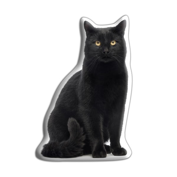 Pernă cu imprimeu Adorable Cushions Pisică Neagră