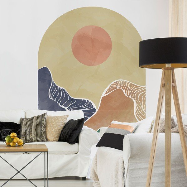 Autocolant de perete 120x140 cm Abstract Rising Sun Arch – Ambiance-image-1