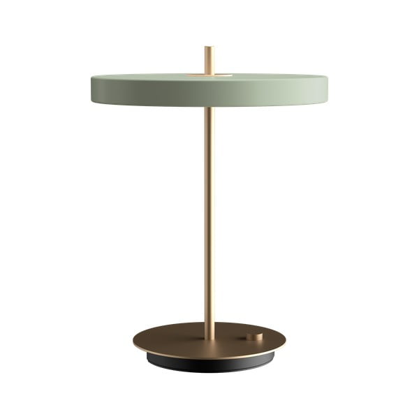 Veioză verde-deschis LED cu intensitate reglabilă cu abajur din metal (înălțime 41,5 cm) Asteria Table – UMAGE