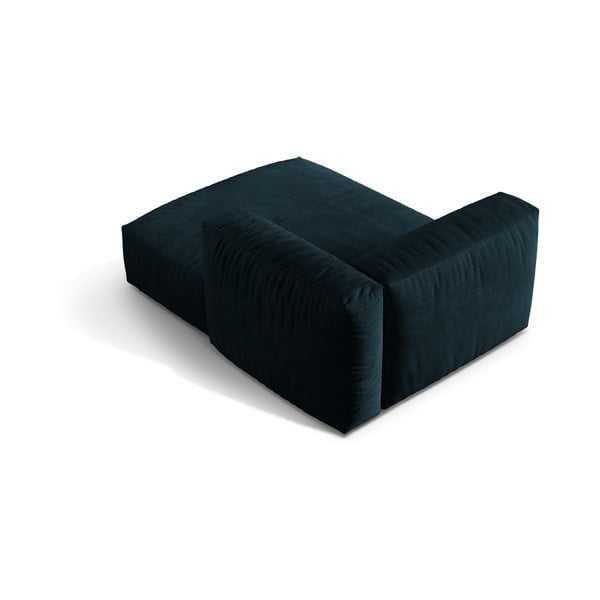 Modul pentru canapea modulară albastru închis cu tapițerie din catifea (cu colț pe partea dreaptă) Martina – Micadoni -image-3