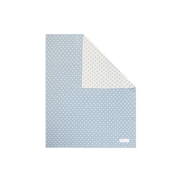 Pătură din bumbac pentru copii Kindsgut Dots, 80 x 100 cm, albastru-alb-image-3