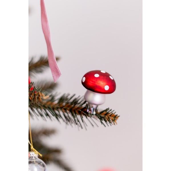 Ornamente de Crăciun 4 buc. din sticlă Mushroom – Sass & Belle-image-1