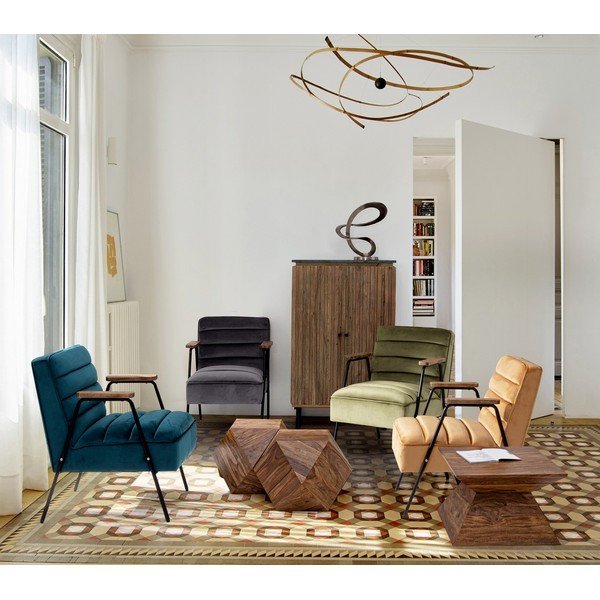 Măsuță de cafea în culoare naturală închisă din lemn de sheesham 42x42 cm Egypt – Bizzotto-image-3