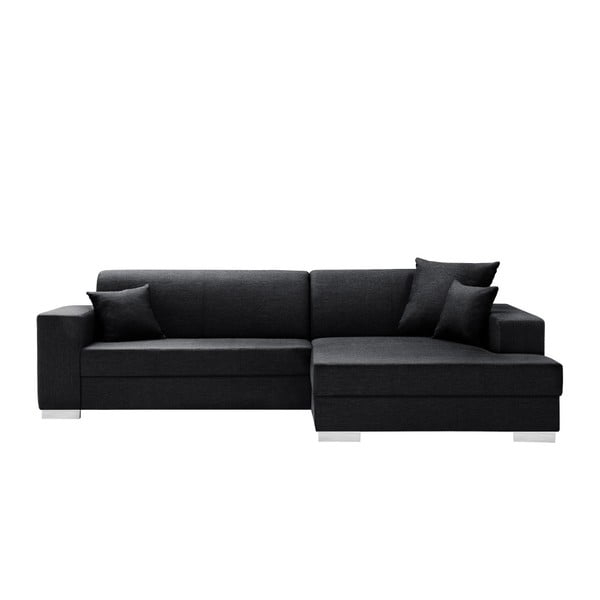 Canapea cu șezlong partea dreaptă Interieur De Famille Paris Perle, negru