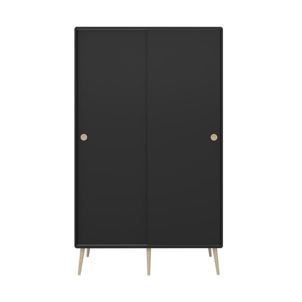 Șifonier negru cu ușă glisantă 113x189,9 cm Softline - Tvilum