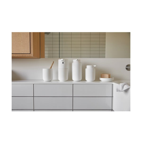 Dozator de săpun lichid alb din gresie ceramică 450 ml Ume – Zone-image-1