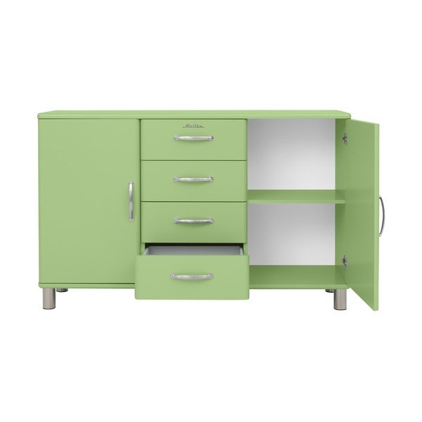 Comodă joasă verde 146x92 cm Malibu - Tenzo-image-1