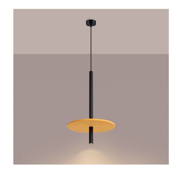 Lustră galbenă/bej din metal ø 30 cm Rilu – Sollux-image-2