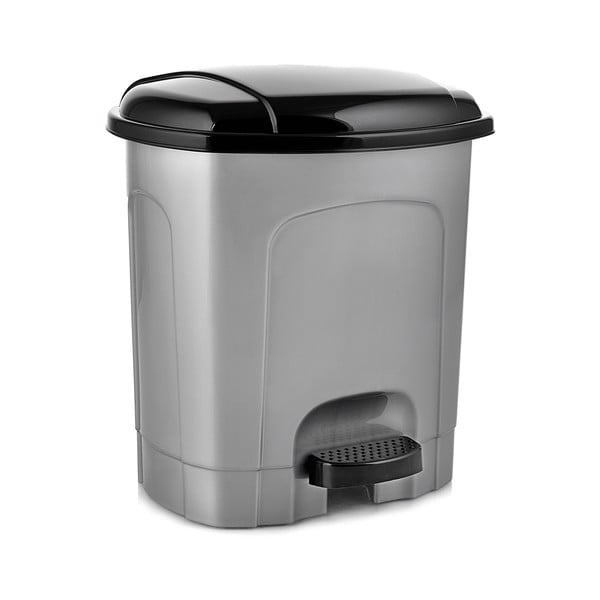 Coș de gunoi gri cu pedală din plastic 3 l – Orion