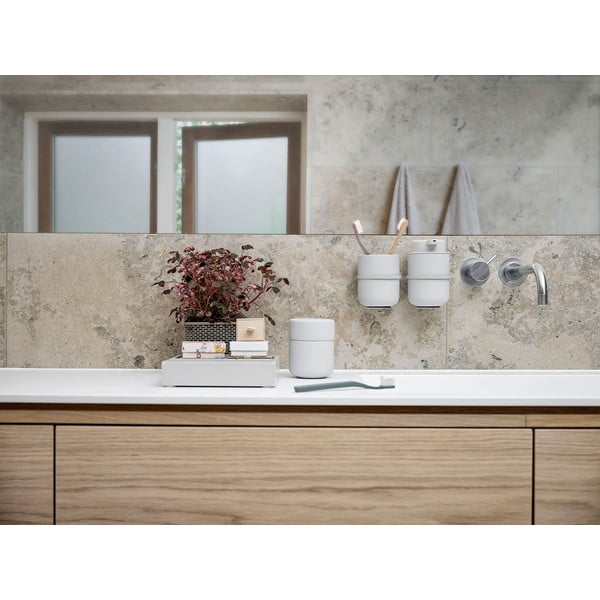 Borcan din gresie cu capac Zona UME, gri deschis-image-4