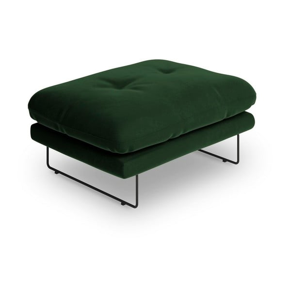 Puf cu tapițerie de catifea Windsor & Co Sofas Gravity, verde-image-2