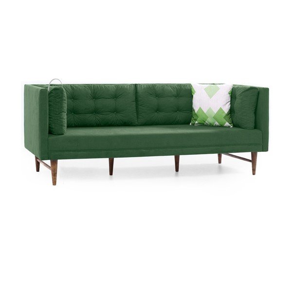 Canapea cu 3 locuri Balcab Home Eva, verde
