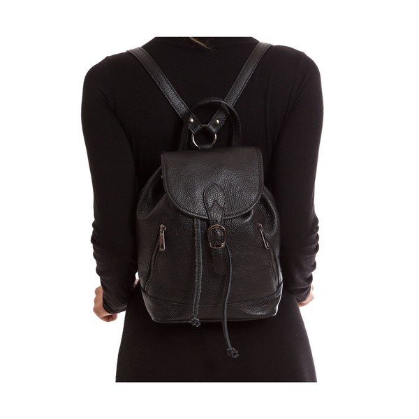 Rucsac din piele Isabella Rhea no. 1200, negru-image-2