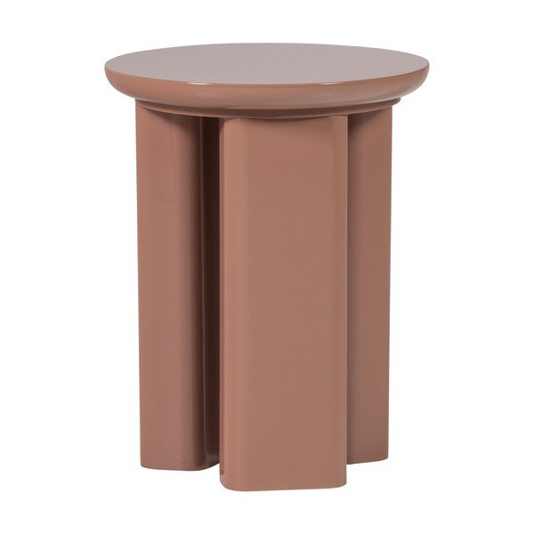 Măsuță auxiliară rotundă cu aspect lucios ø 40 cm Orivo – WOOOD-image-2