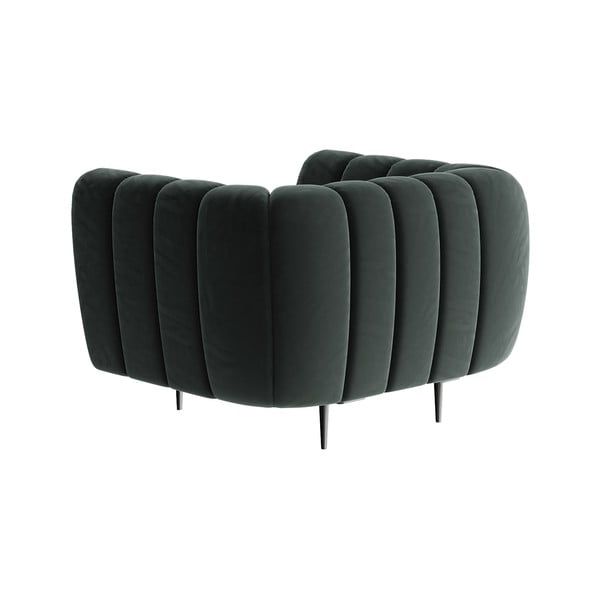 Fotoliu din catifea Ghado Shel, gri închis-image-3