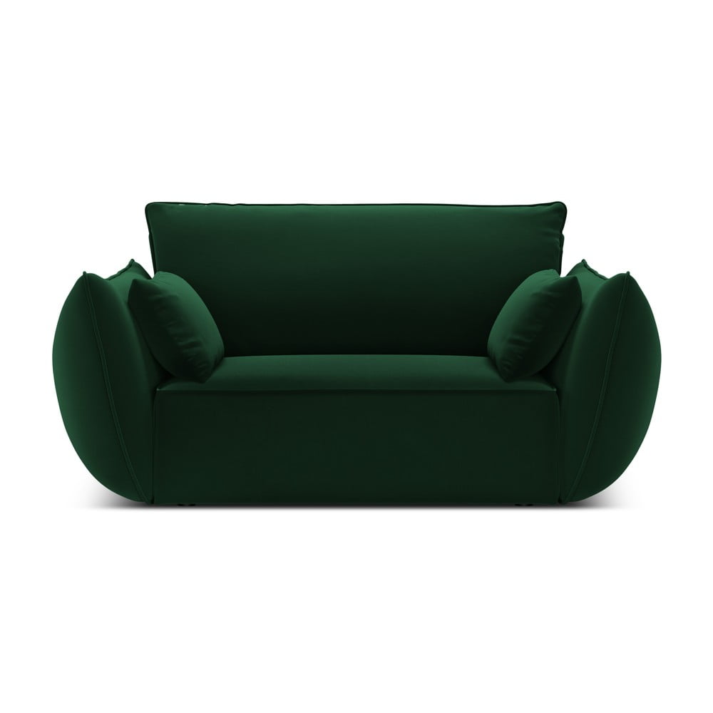 Fotoliu verde închis cu tapițerie din catifea Vanda – Mazzini Sofas