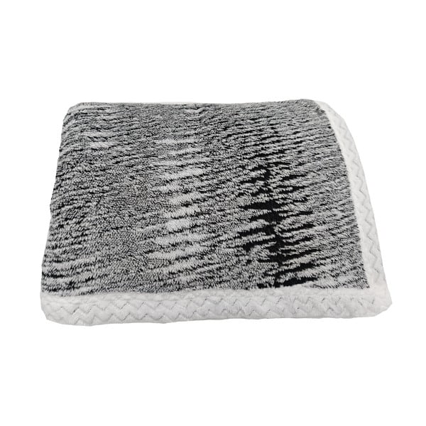 Pătură neagră din sherpa 150x200 cm Marble – My House