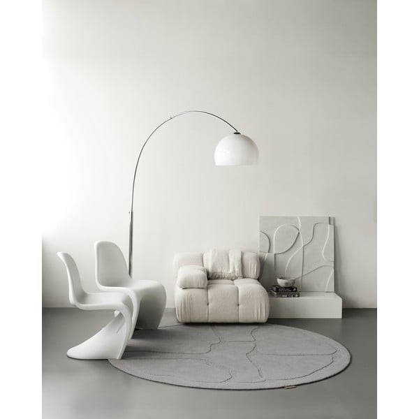 Covor gri rotund din lână ø 120 cm Morphic Organica – Agnella-image-4