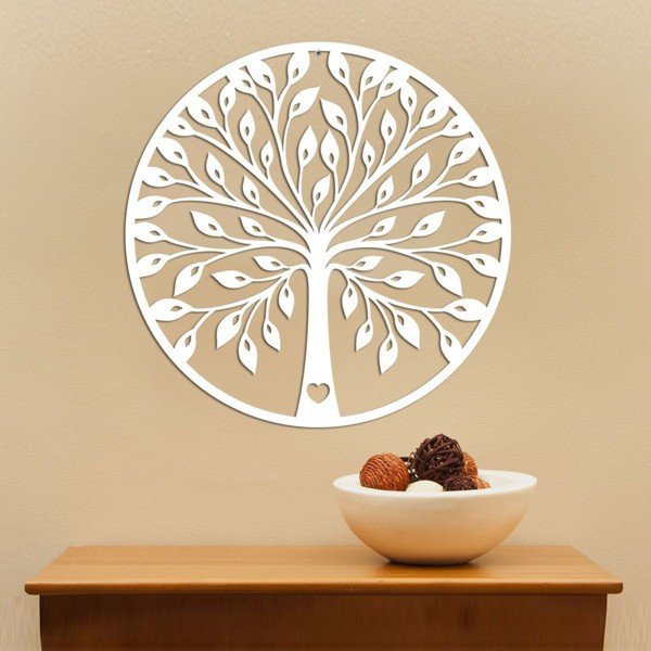 Decorațiune de perete Tree, alb-image-1