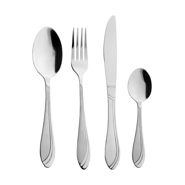 Tacâmuri argintii din oțel inoxidabil 24 buc. Satin – Orion