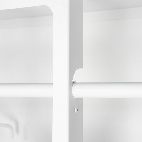 Cuier de perete alb cu raft din oțel 100 cm Luno Large – Spinder Design-image-4