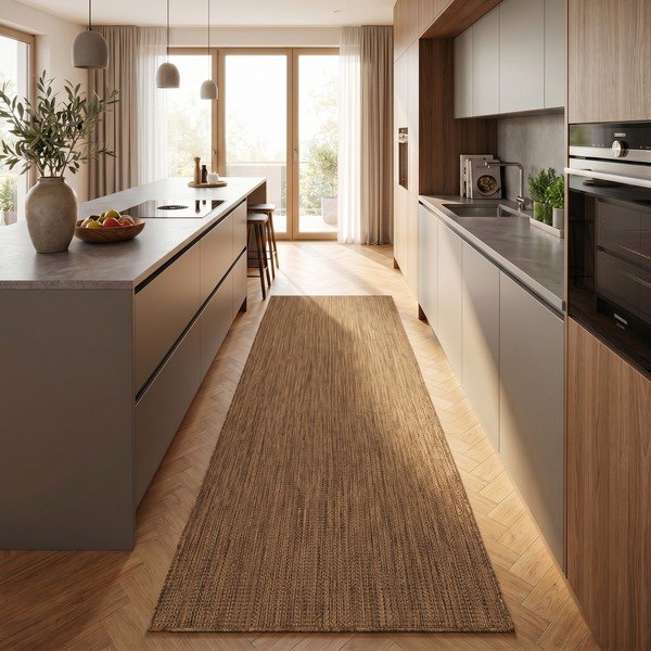 Covor tip traversă pentru interior și exterior maro 80x250 cm Mira 1450 – Ayyildiz Carpets-image-1