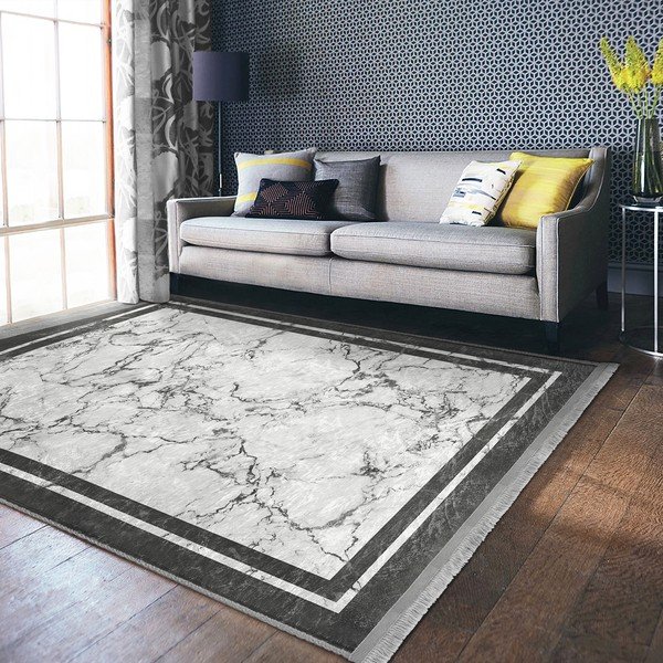 Covor alb-gri 120x180 cm – Mila Home-image-1