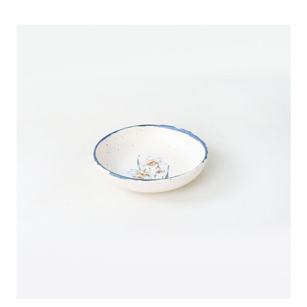 Set veselă cu 21 piese din ceramică My Ceramic Flower, alb-albastru-image-2