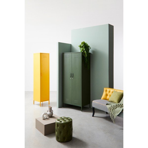Dulap verde închis din metal cu încuietoare 38x185x46 cm Cambridge – Yes Everyday-image-2