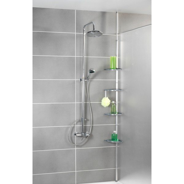 Raft telescopic pentru duș Wenko Compact, argintiu-image-3