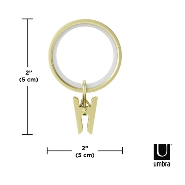 Inele de perdele cu clemă în set de 7 Cappa - Umbra-image-4