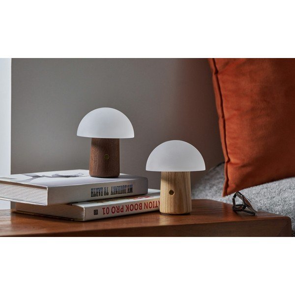 Veioză albă/în culoare naturală închisă LED (înălțime 12,5 cm) Alice Mushroom – Gingko-image-3