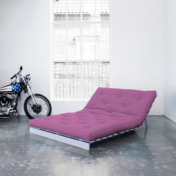 Canapea extensibilă Karup Roots White/Taffy Pink-image-3