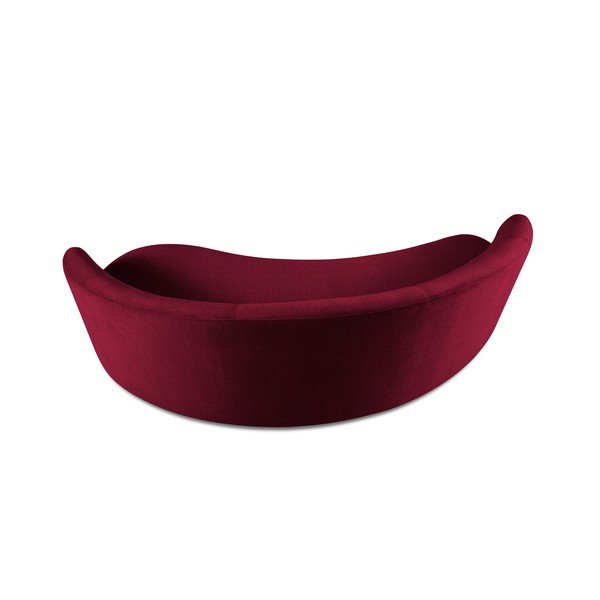 Canapea asimetrică din catifea Mazzini Sofas Debbie, colț dreapta, roșu închis-image-3