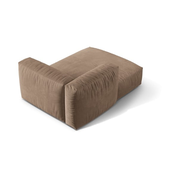 Modul pentru canapea modulară maro deschis cu tapițerie din catifea (cu colț pe partea stângă) Martina – Micadoni -image-2